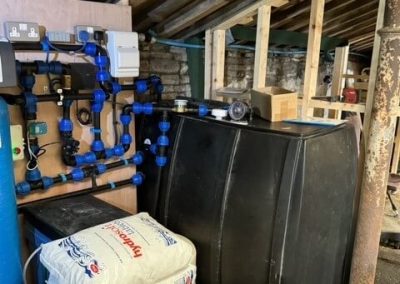 Iron Removal & pH correction system in slaithwaite, Yorkshire. Relocated to a more suitable location during barn renovation works